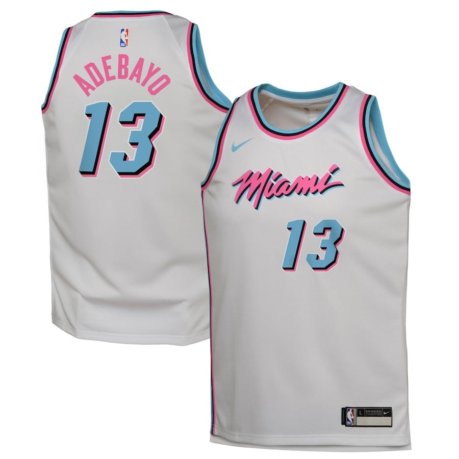 Bam Adebayo 13 Miami Heat 2024/25 Swingman Player City Editio White NBA Jersey Youth
