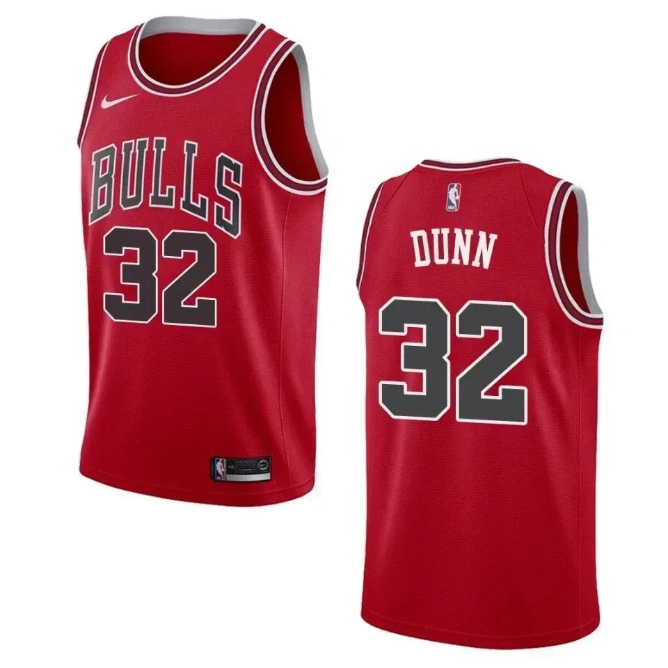 Chicago Bulls 32 Kris Dunn Icon Swingman Red NBA Jersey Men's