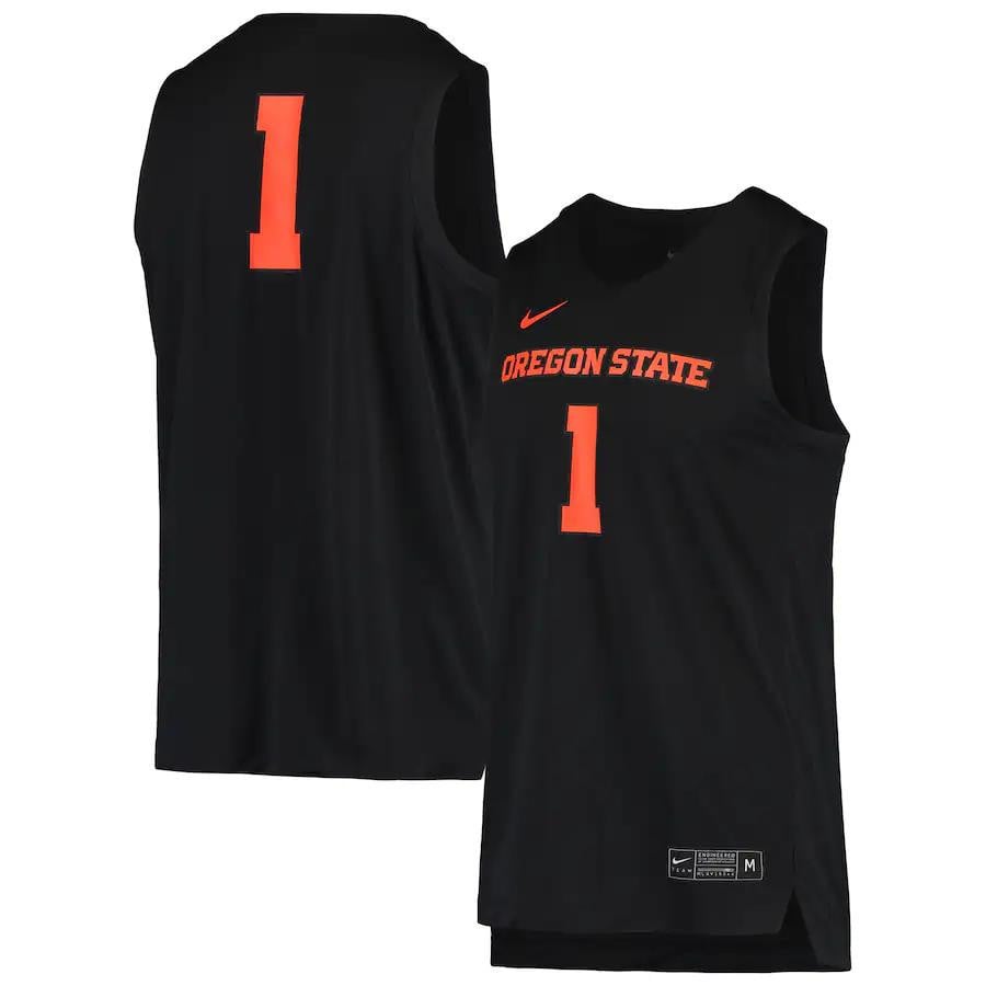 Oregon State Beavers Black #1 NCAA Jersey Men's