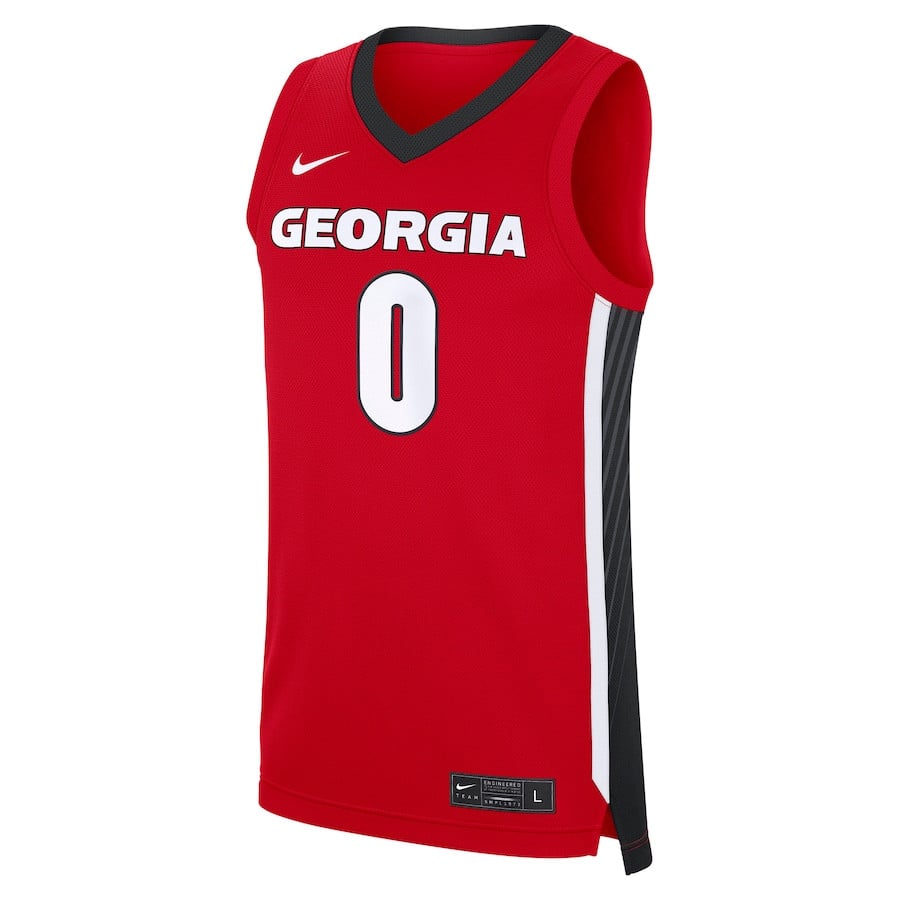 Blue Cain 0 Georgia Bulldogs NIL Player Red NCAA Jersey Men's