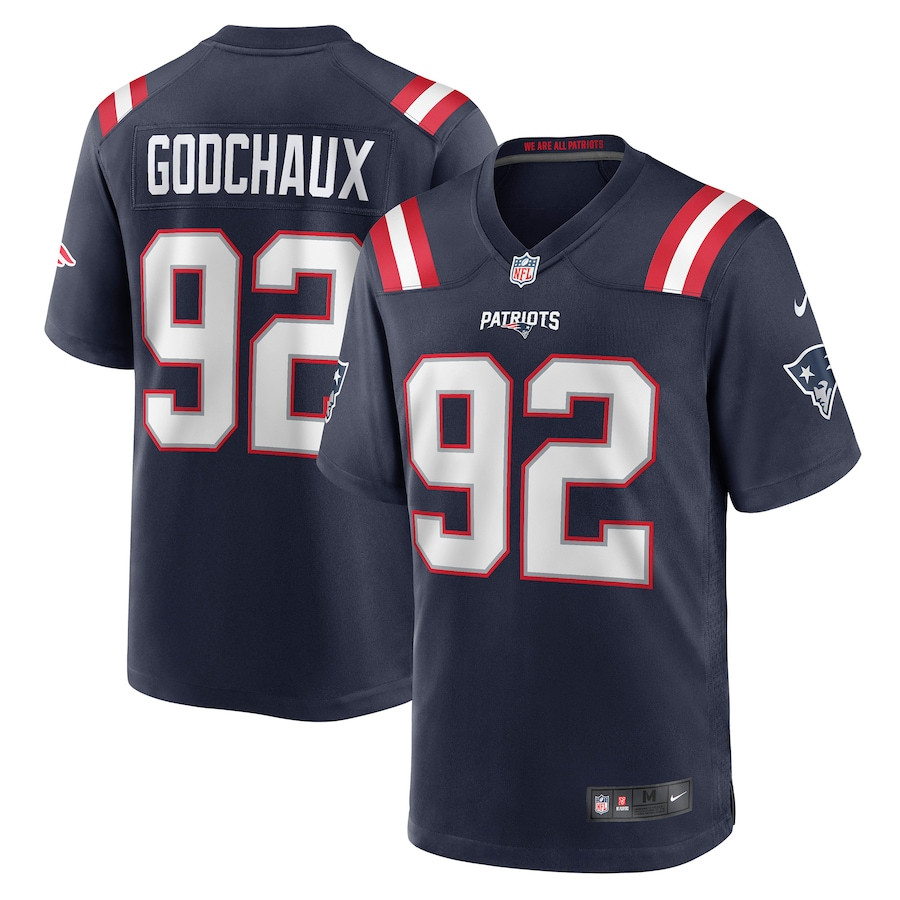 Davon Godchaux 92 New England Patriots Game Navy NFL Jersey Men's