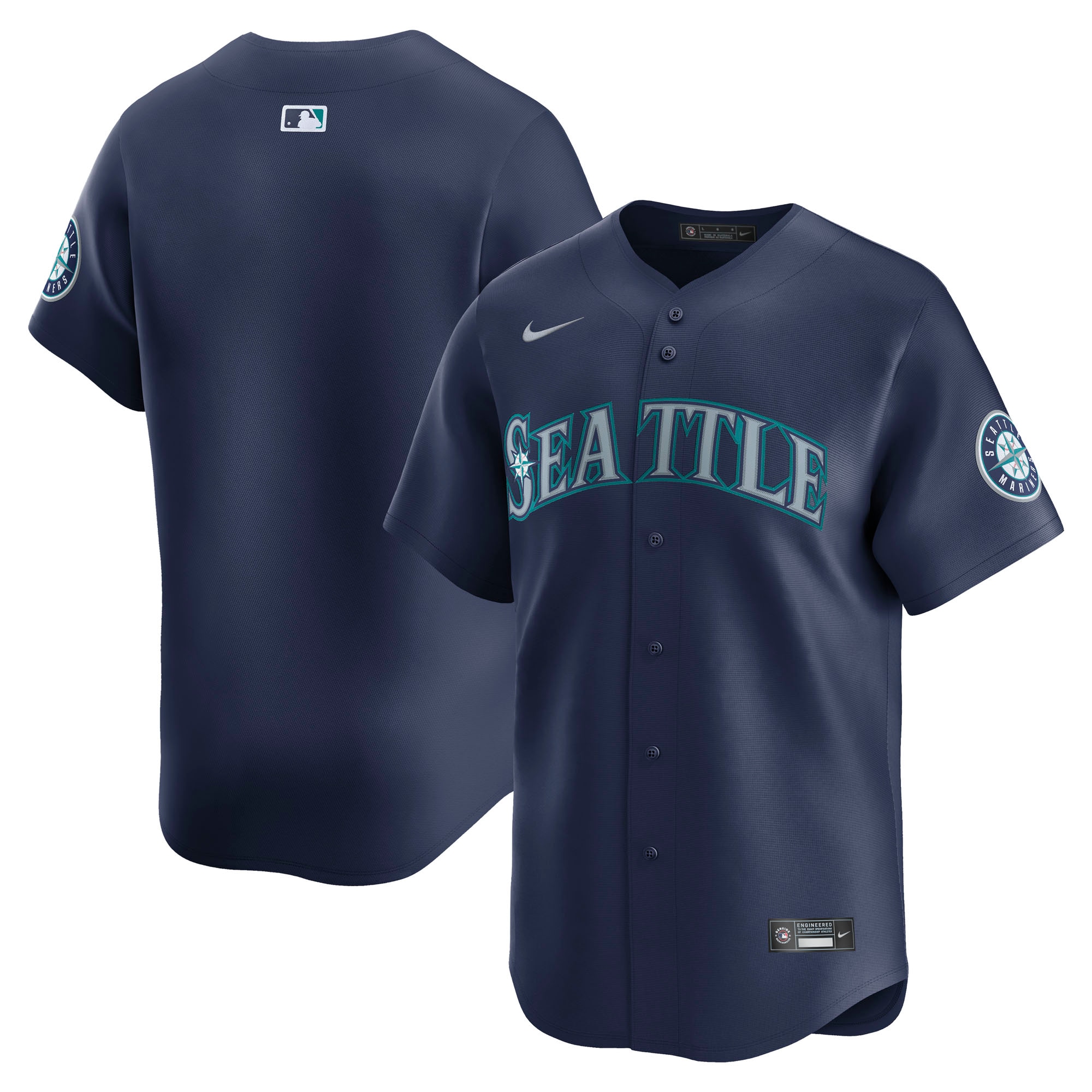 Seattle Mariners Navy Road Limited MLB Jersey Men's