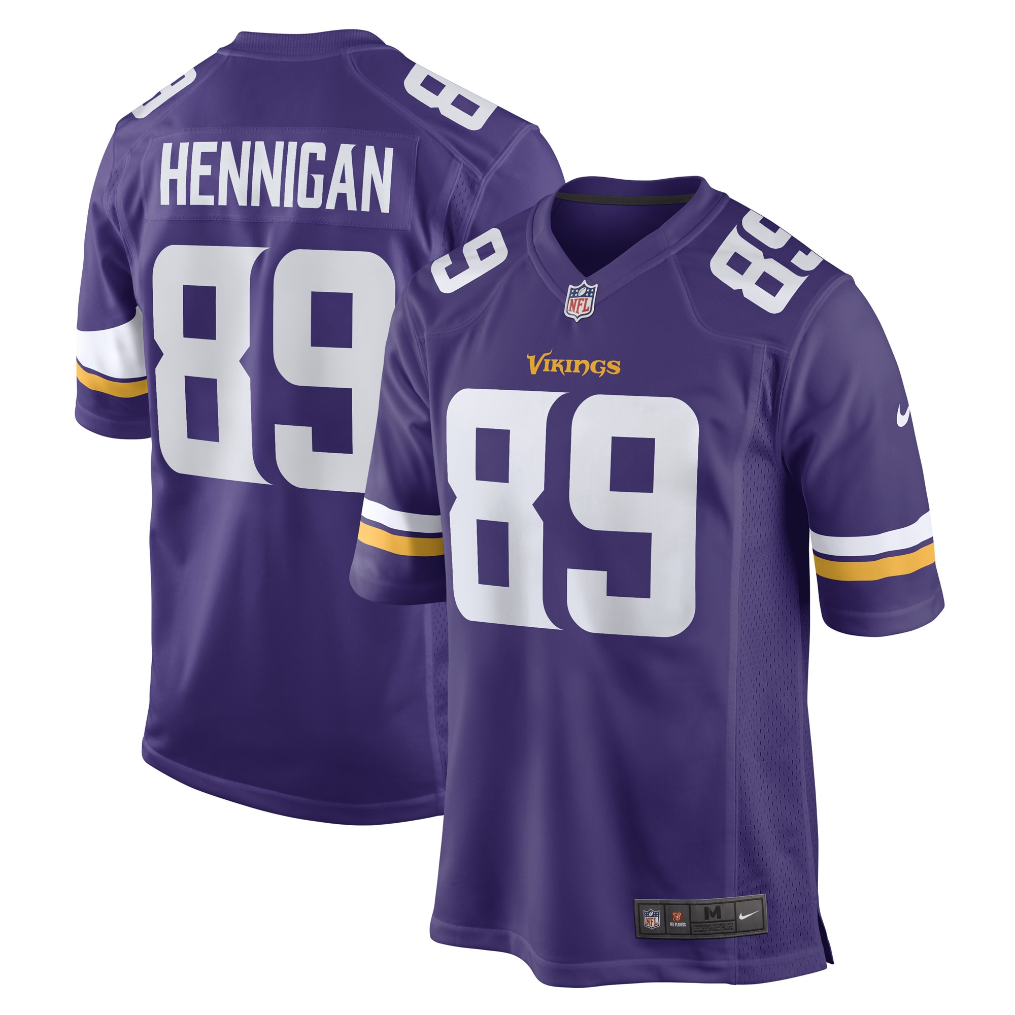 Minnesota Vikings Thomas Hennigan Purple Game Player NFL Jersey Men's