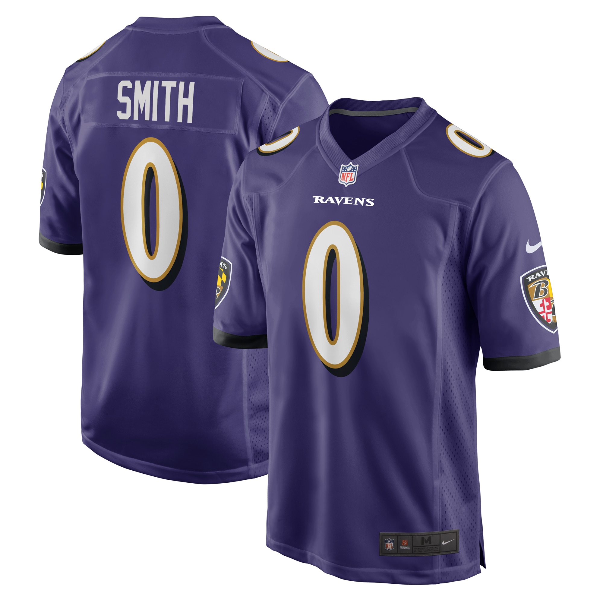 Baltimore Ravens Roquan Smith Purple Team Game NFL Jersey Men's