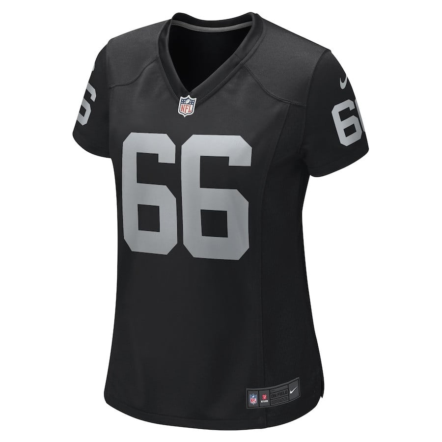 Dylan Parham 66 Las Vegas Raiders Team Game Black NFL Jersey Women's