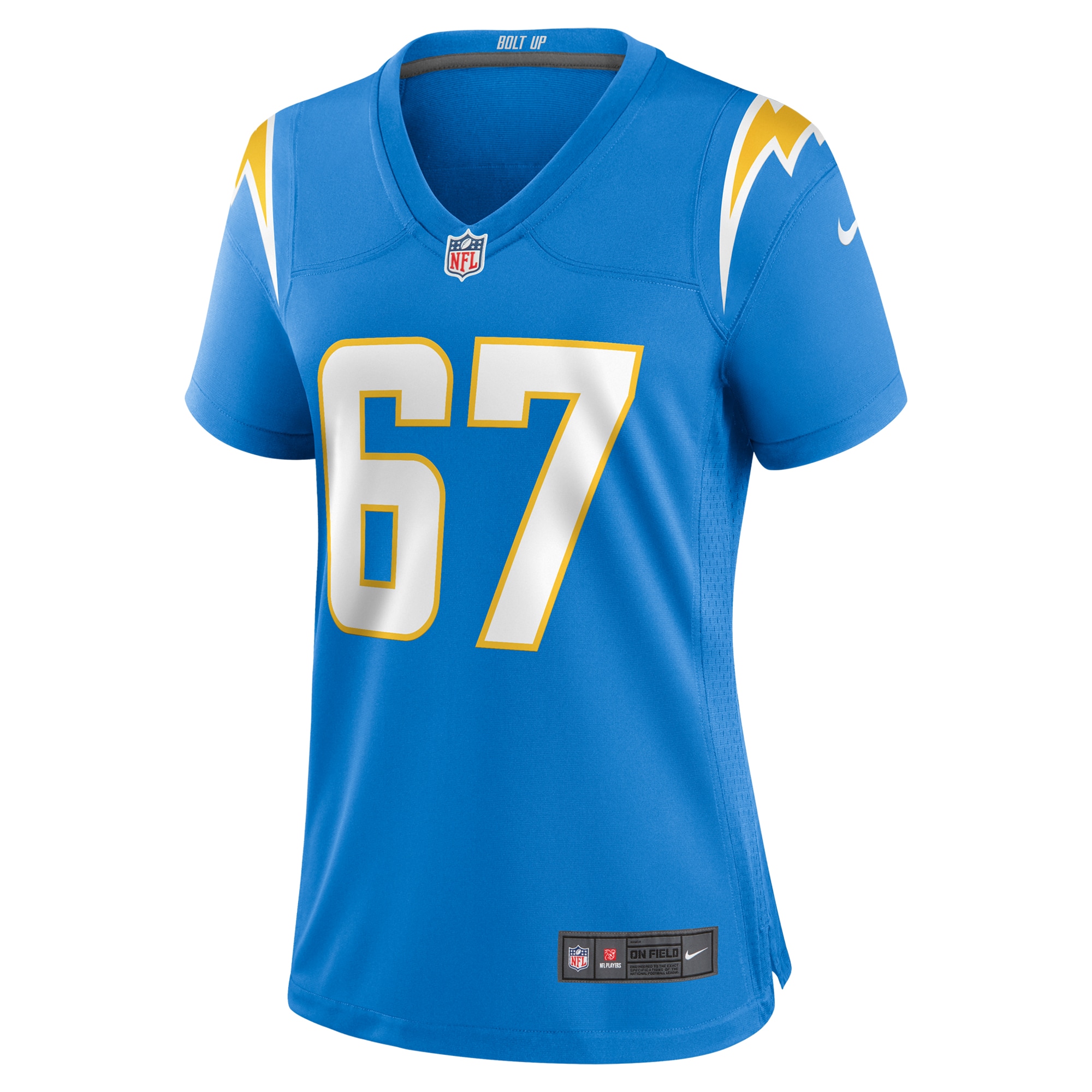 Los Angeles Chargers Alex Leatherwood Powder Blue Team Game NFL Jersey Women's