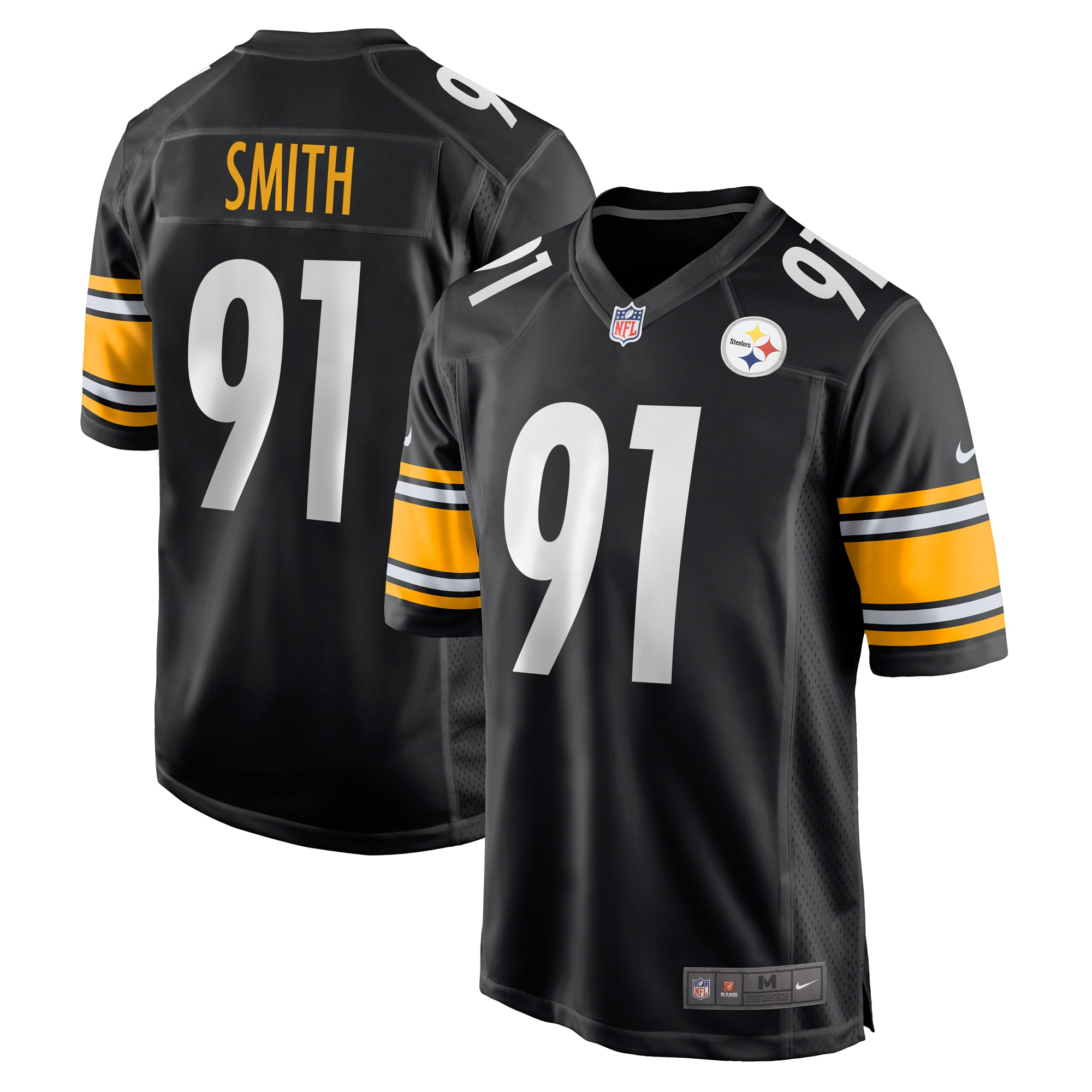 Pittsburgh Steelers Preston Smith Black Game NFL Jersey Men's