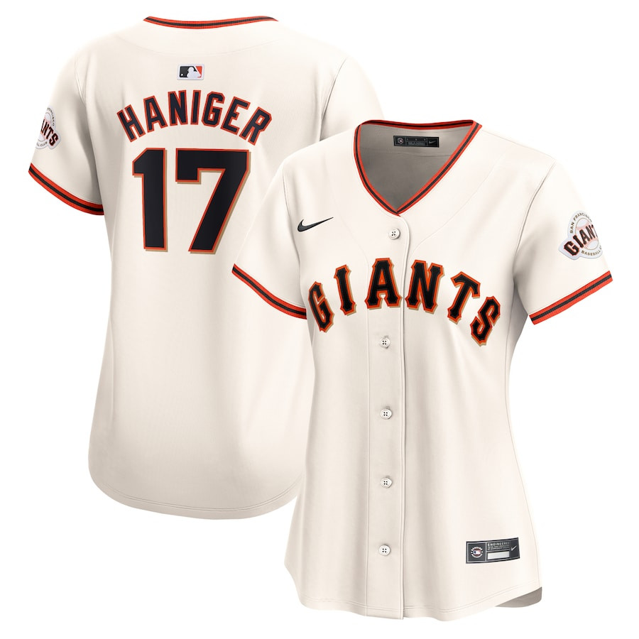 Mitch Haniger 17 San Francisco Giants Home Limited Player Cream MLB Jersey Women's