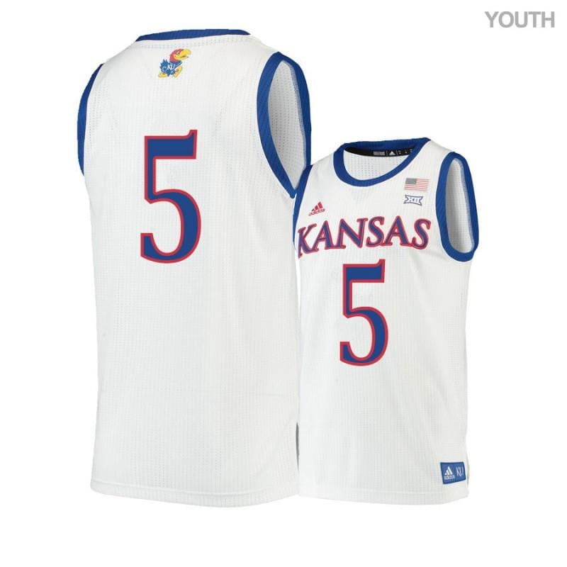 5 Evan Manning Beige Kansas Jayhawks NCAA Jersey Youth
