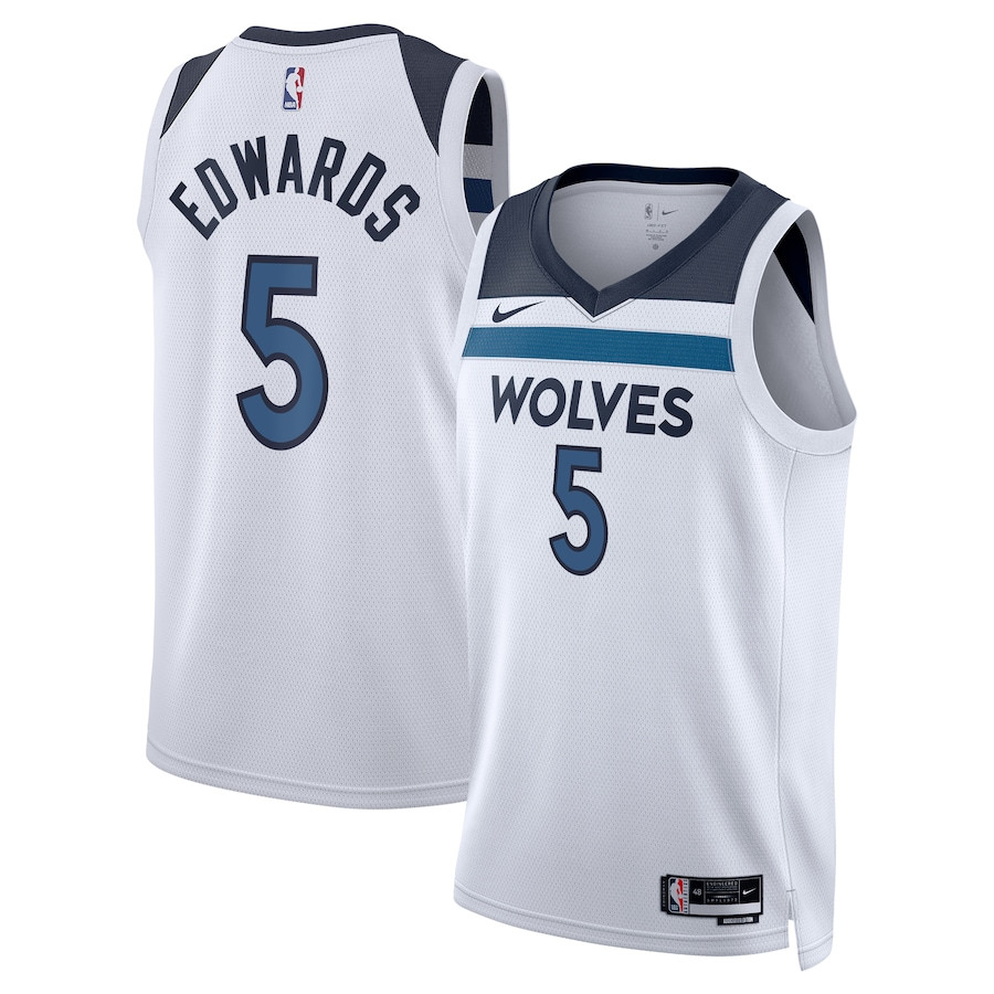 Anthony Edwards 5 Minnesota Timberwolves Unisex Swingman Association Editio White NBA Jersey Unisex