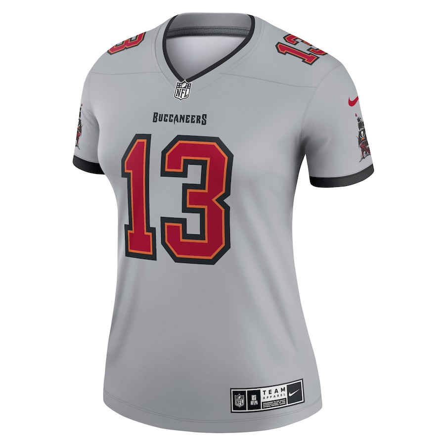 Mike Evans 13 Tampa Bay Buccaneers Inverted Legend Gray NFL Jersey Women's