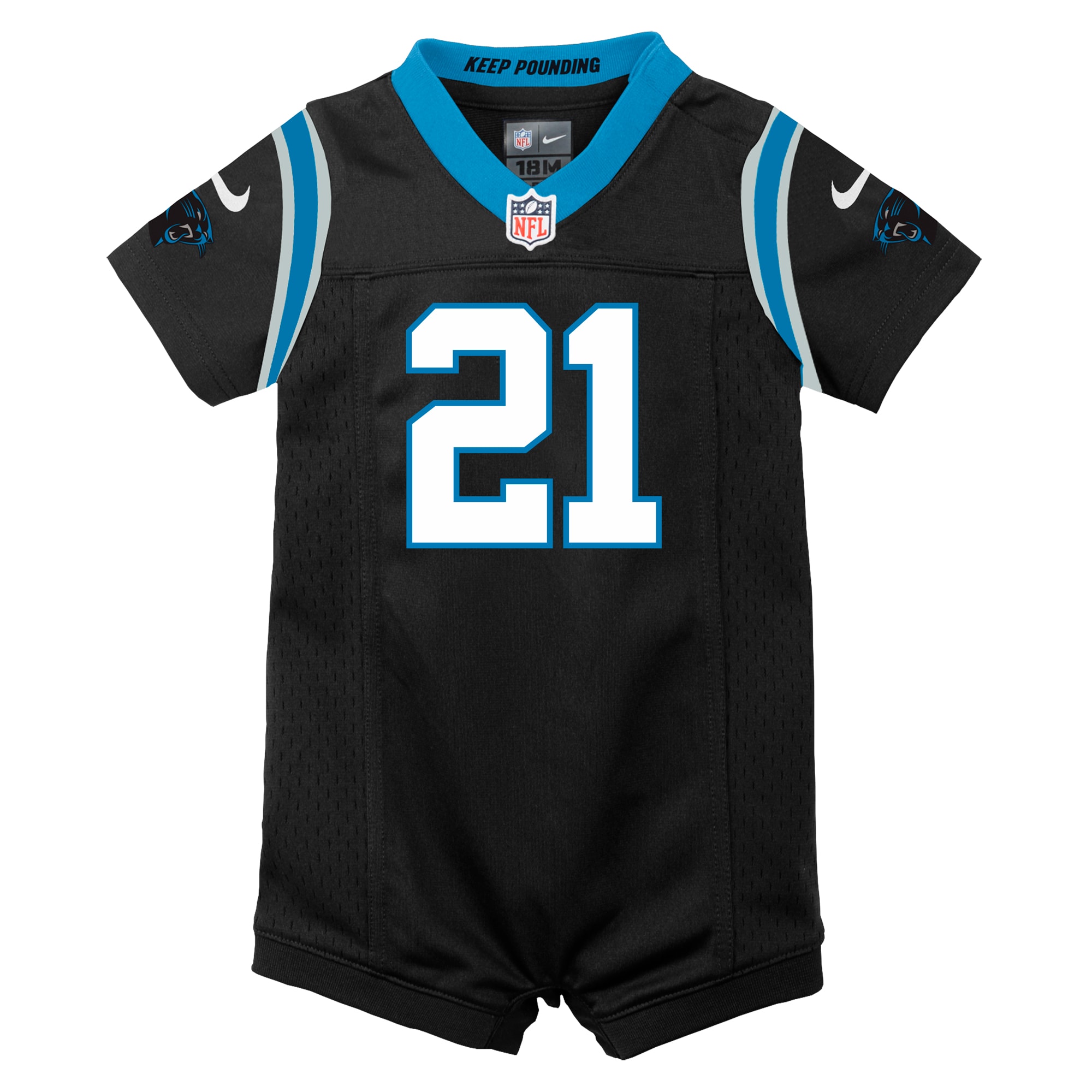 Newborn Carolina Panthers Jeremy Chinn Black Romper Game NFL Jersey Men's