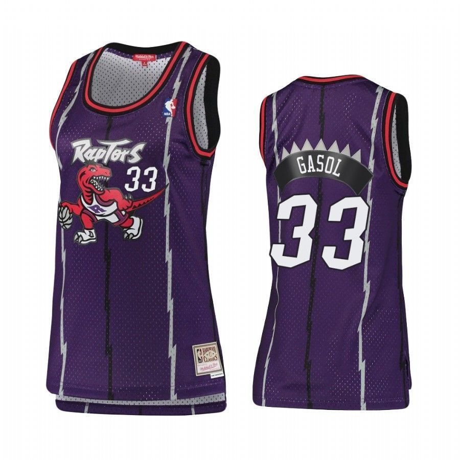 Toronto Raptors Marc Gasol 33 Hardwood Classics NBA Jersey Women's