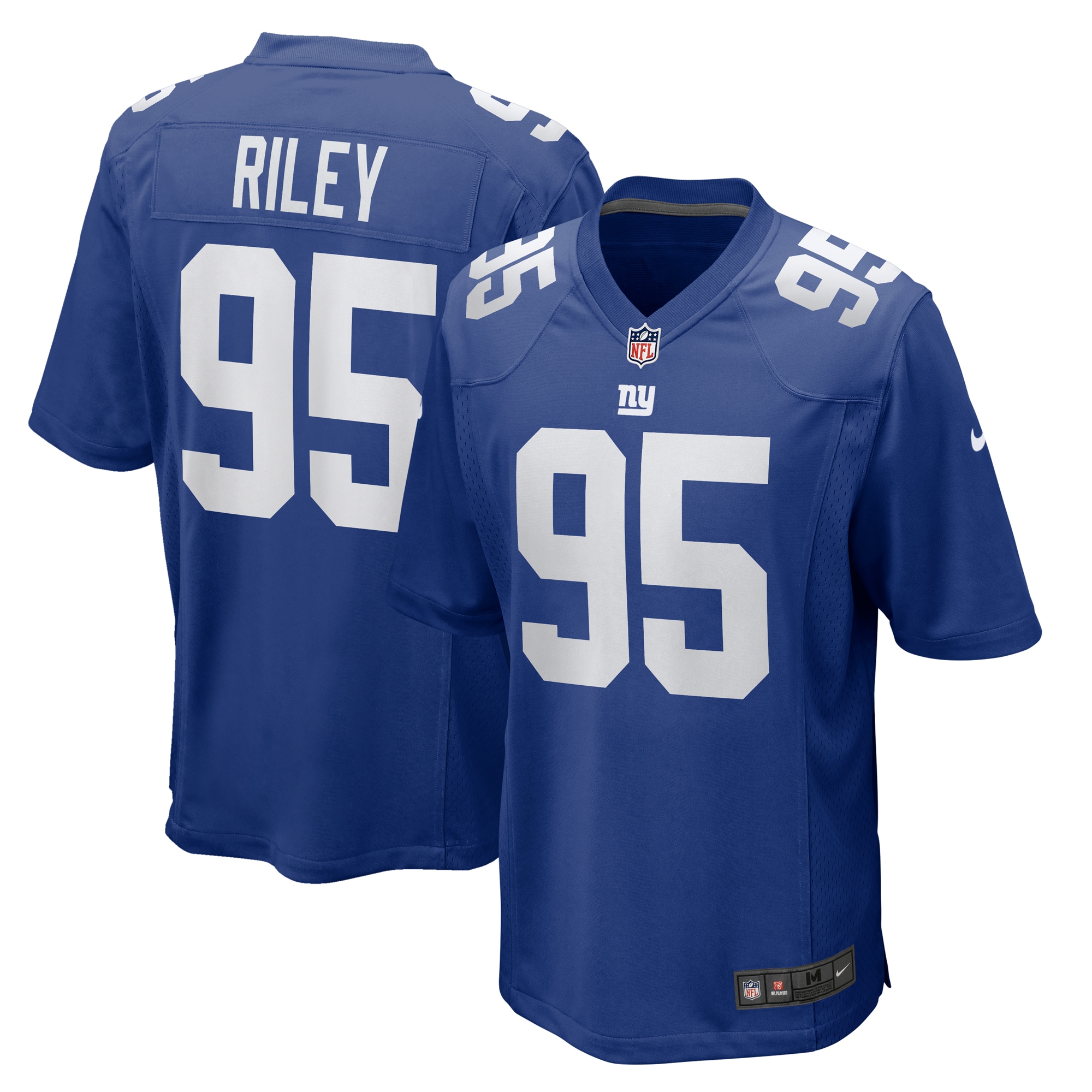 New York Giants Jordon Riley Royal Team Game NFL Jersey Men's