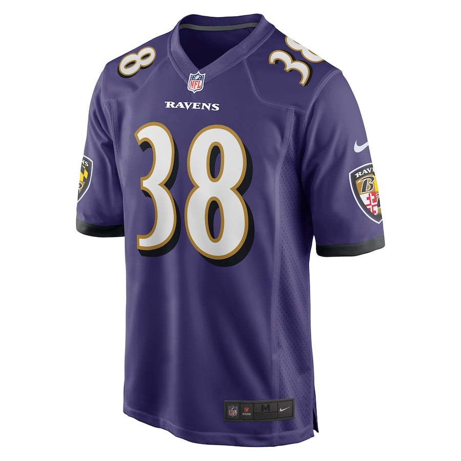 Ben Mason 38 Baltimore Ravens Game Purple NFL Jersey Men's