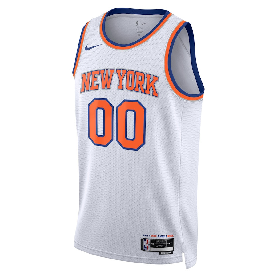 New York Knicks 2023/24 Association Swingman Custom White NBA Jersey Men's
