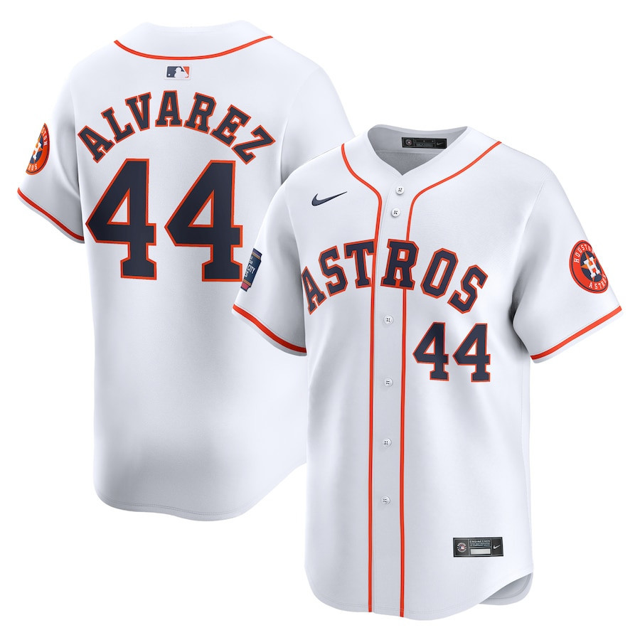 Yordan Alvarez 44 Houston Astros 2024 World Tour Mexico City Series Home Limited White MLB Jersey Men's