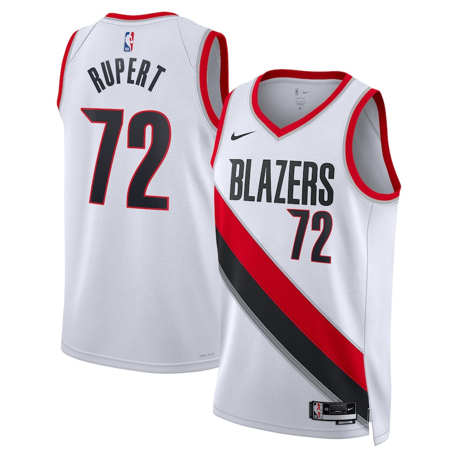 Rayan Rupert 72 Portland Trail Blazers Unisex Swingman Association Editio White NBA Jersey Unisex