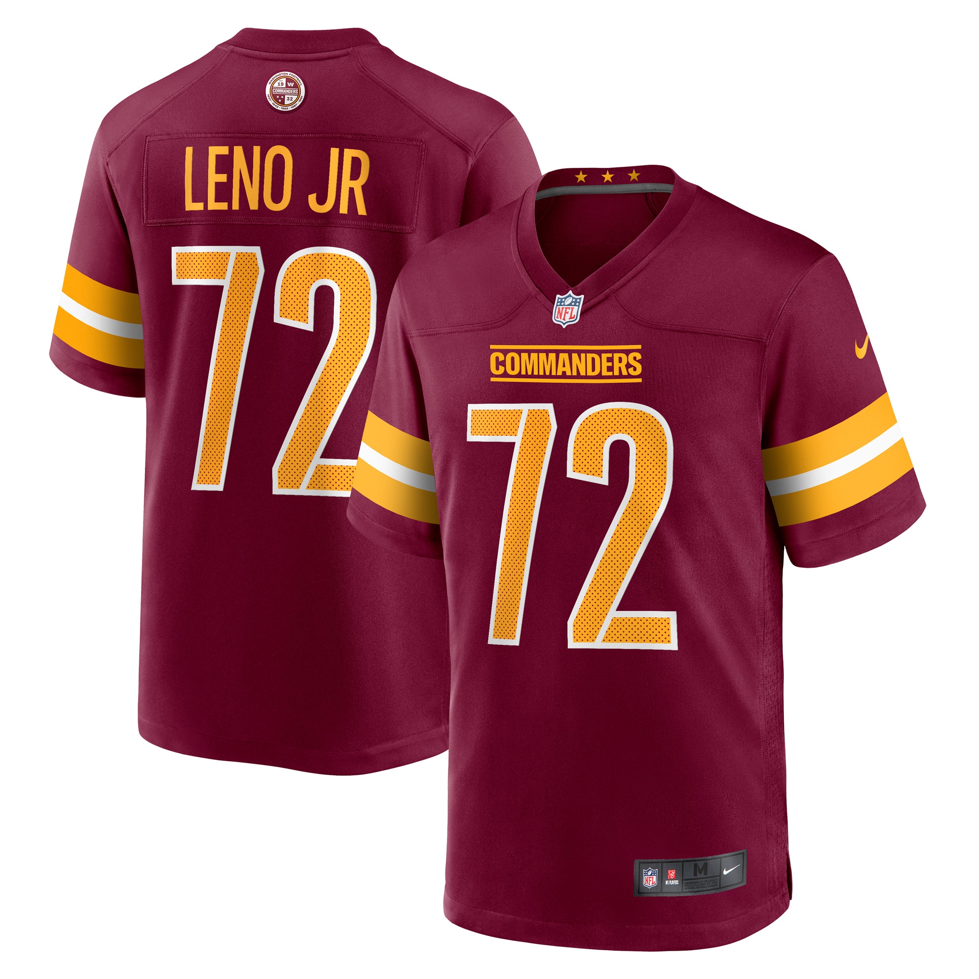 Washington Commanders Charles Leno Jr. Burgundy Home Game Player NFL Jersey Men's