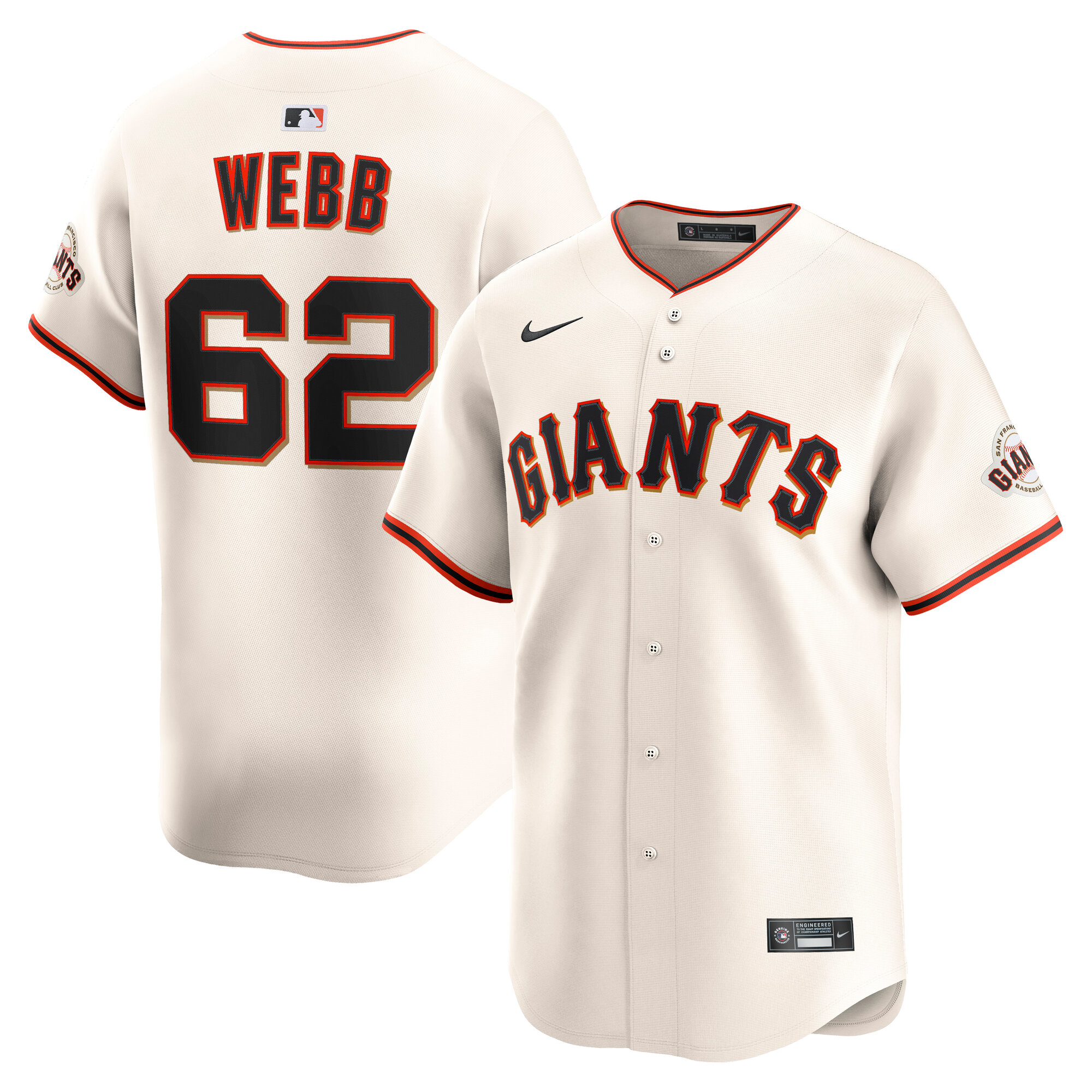 San Francisco Giants Logan Webb Cream Home Limited Player MLB Jersey Men's