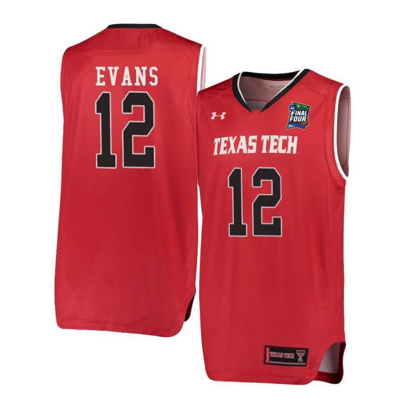 Under Armour 12 Keenan Evans Red Texas Tech Red Raiders NCAA Jersey Men's