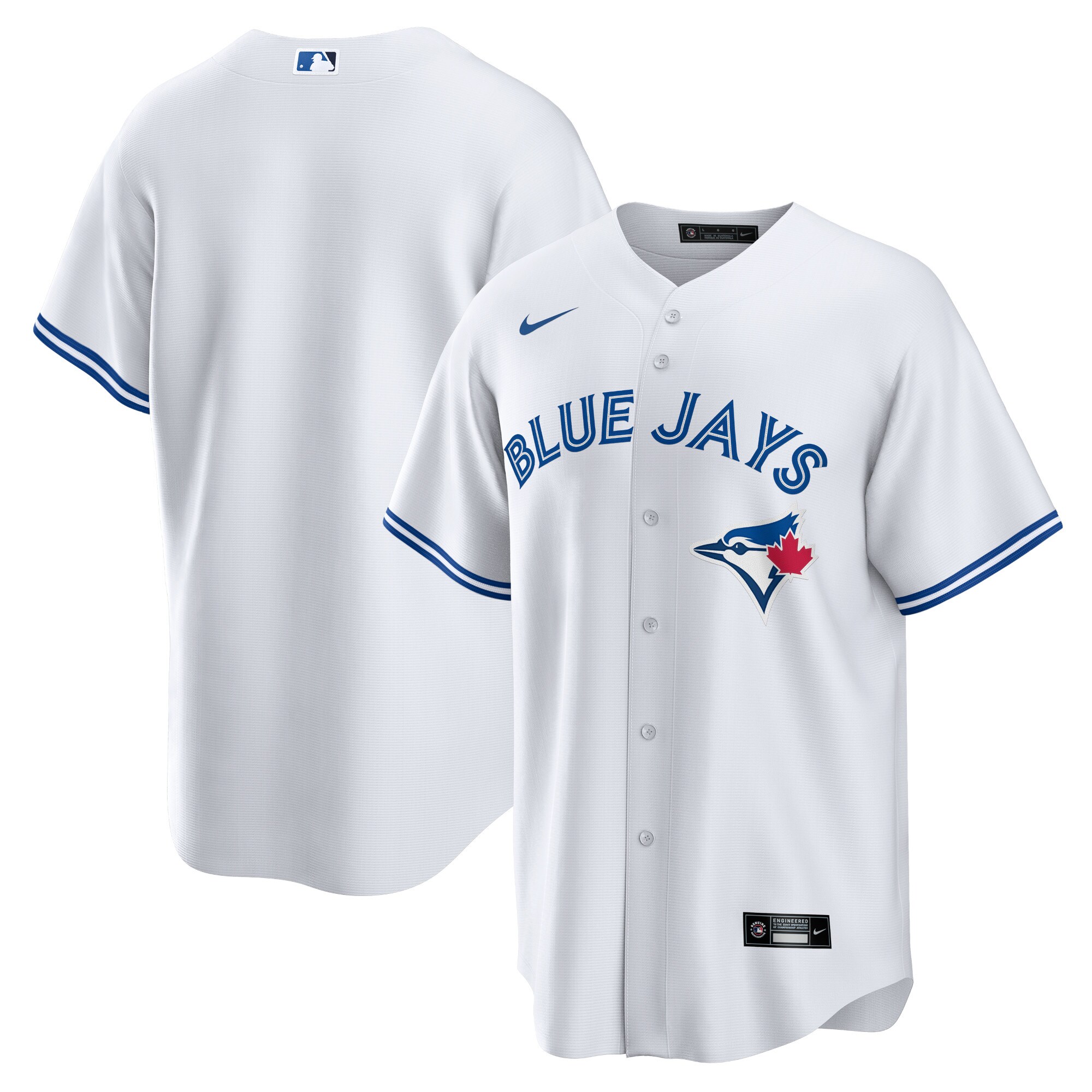 Toronto Blue Jays White Home Blank MLB Jersey Men's