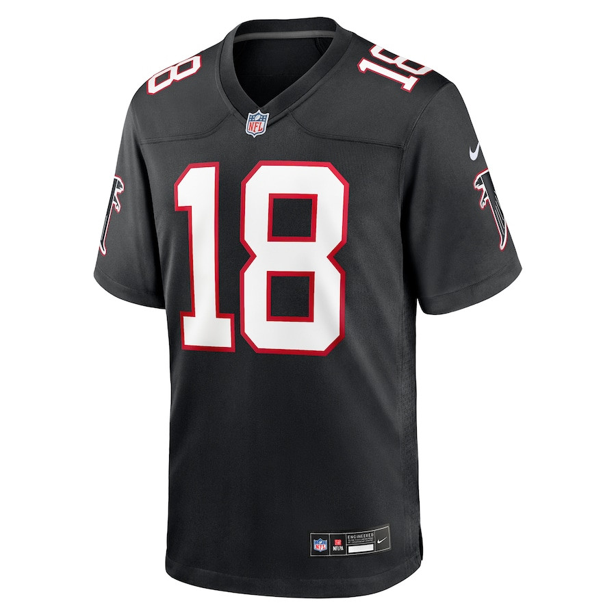 Kirk Cousins 18 Atlanta Falcons Alternate Game Black NFL Jersey Men's