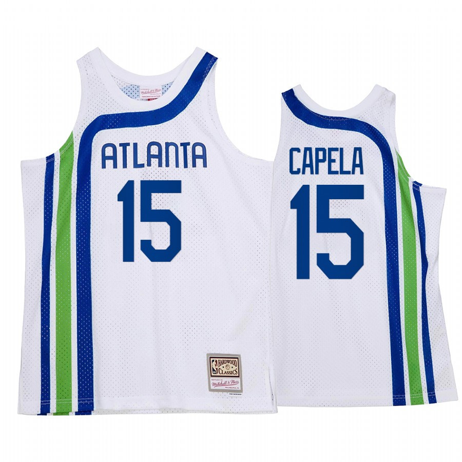 Clint Capela 15 Atlanta Hawks HWC Throwback White NBA Jersey Men's