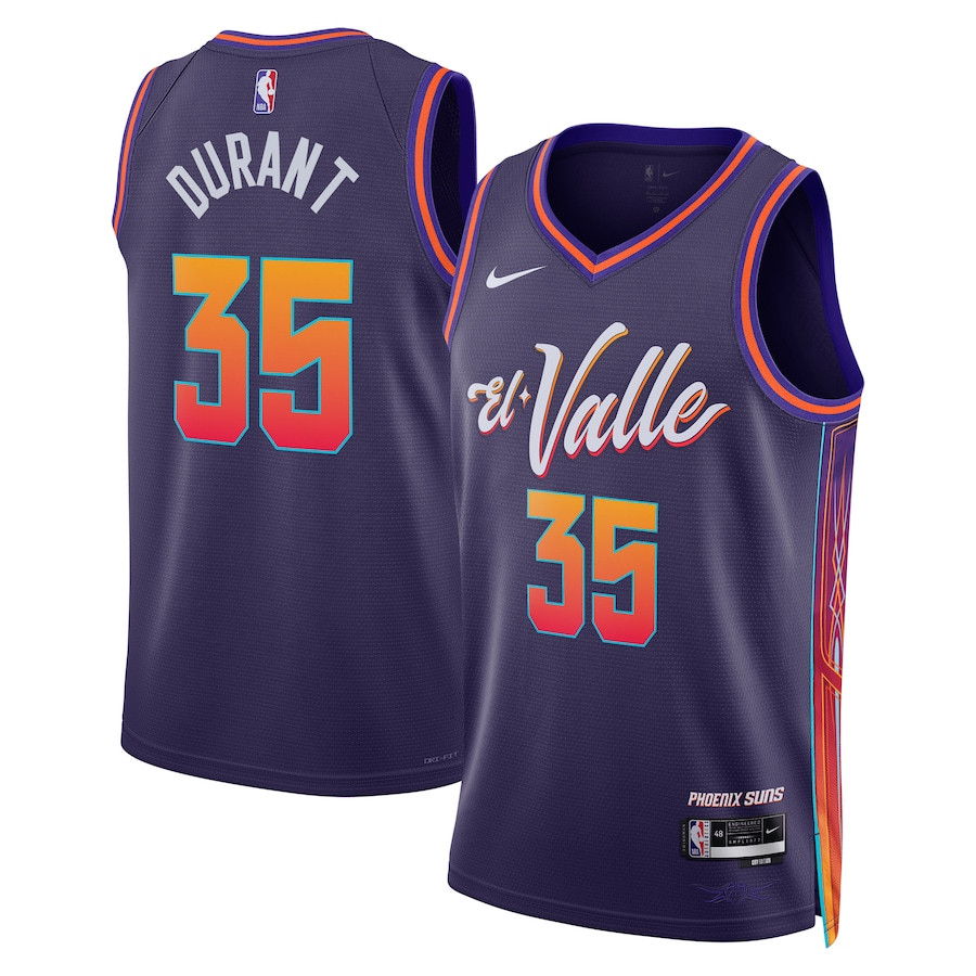 Kevin Durant 35 Phoenix Suns 2023/24 City Edition Swingman Purple NBA Jersey Men's