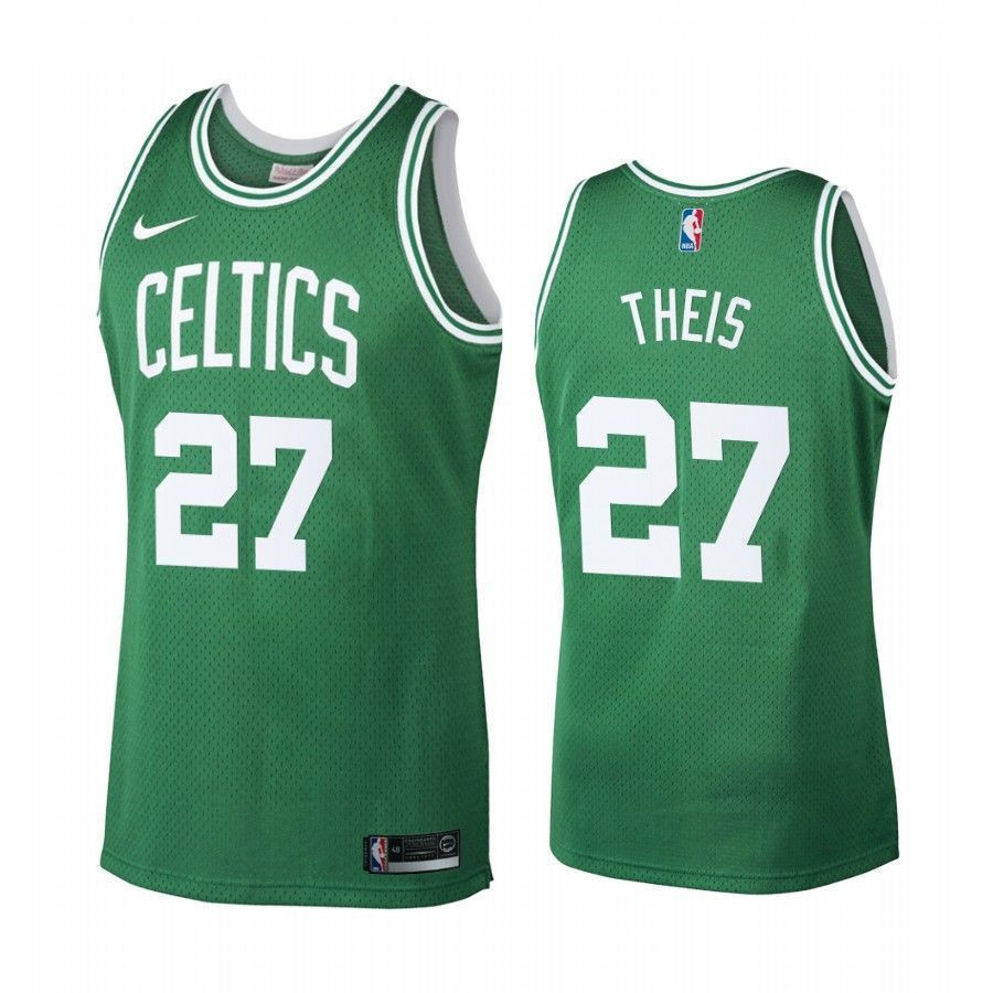 Boston Celtics 27 Daniel Theis Green Hardwood Classics NBA Jersey Men's