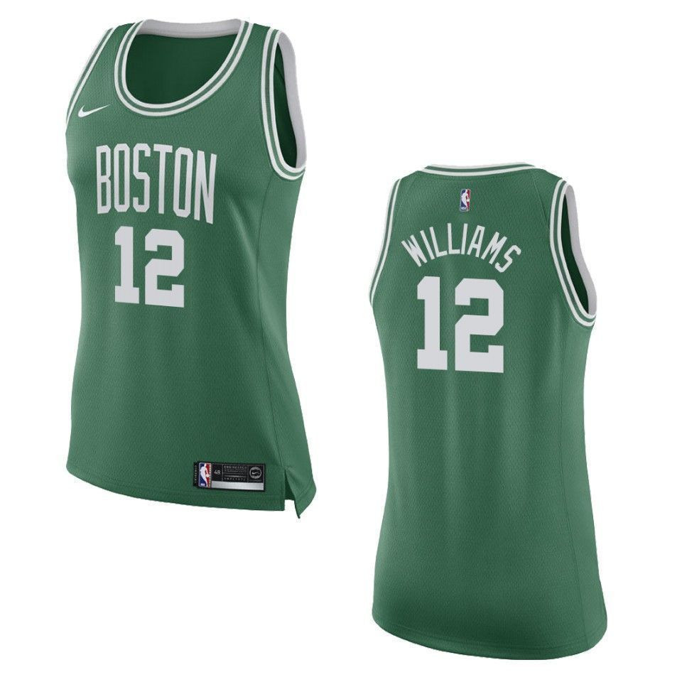 Boston Celtics 12 Grant Williams Icon Swingman Green NBA Jersey Women's
