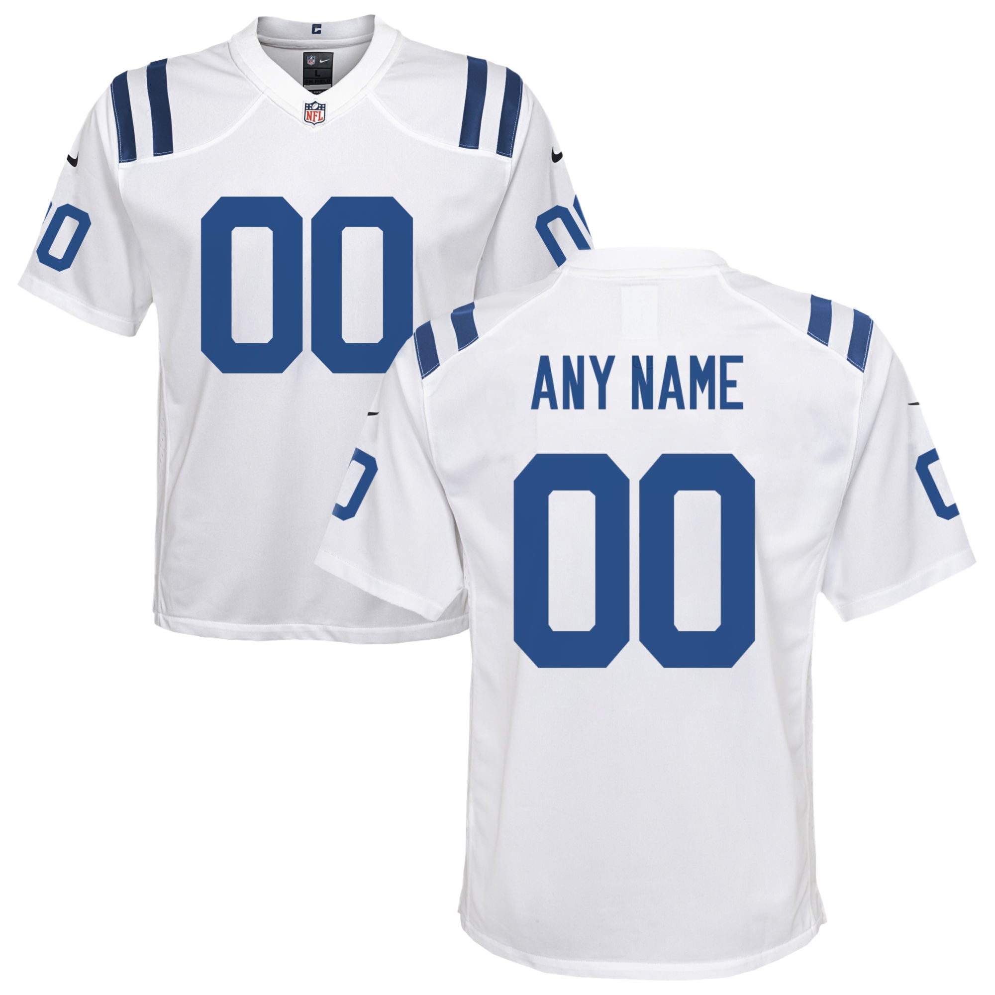 Indianapolis Colts White Custom Game NFL Jersey Youth