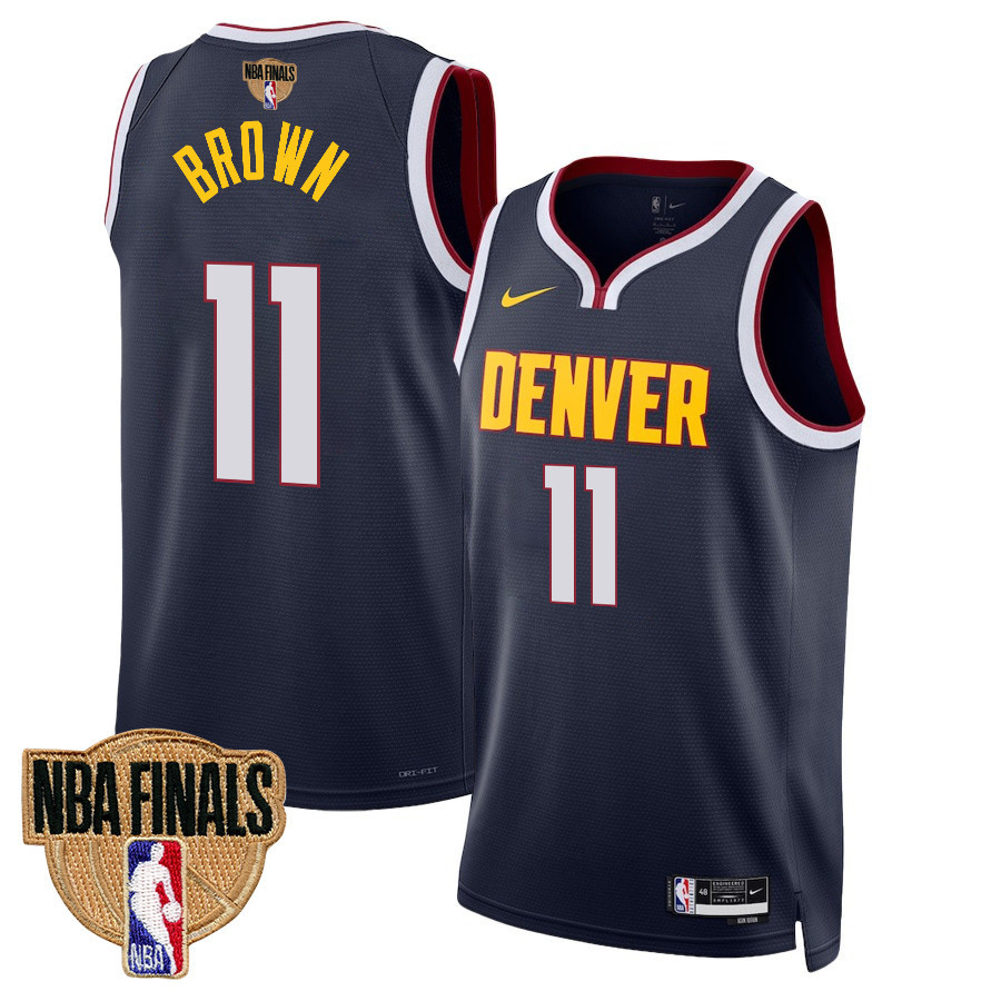 Bruce Brown 11 Denver Nuggets Final Champions 2023 Swingma Black NBA Jersey Youth