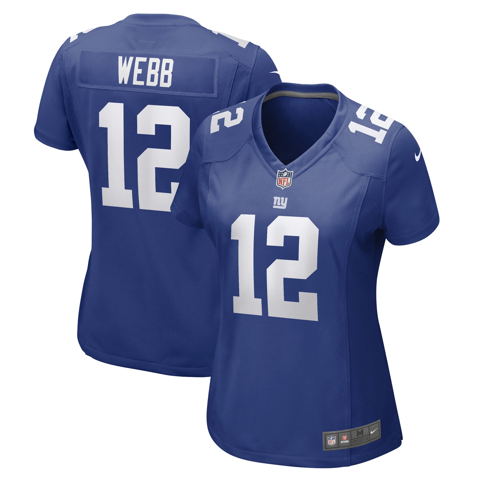 New York Giants Davis Webb Royal Game Player NFL Jersey Women's