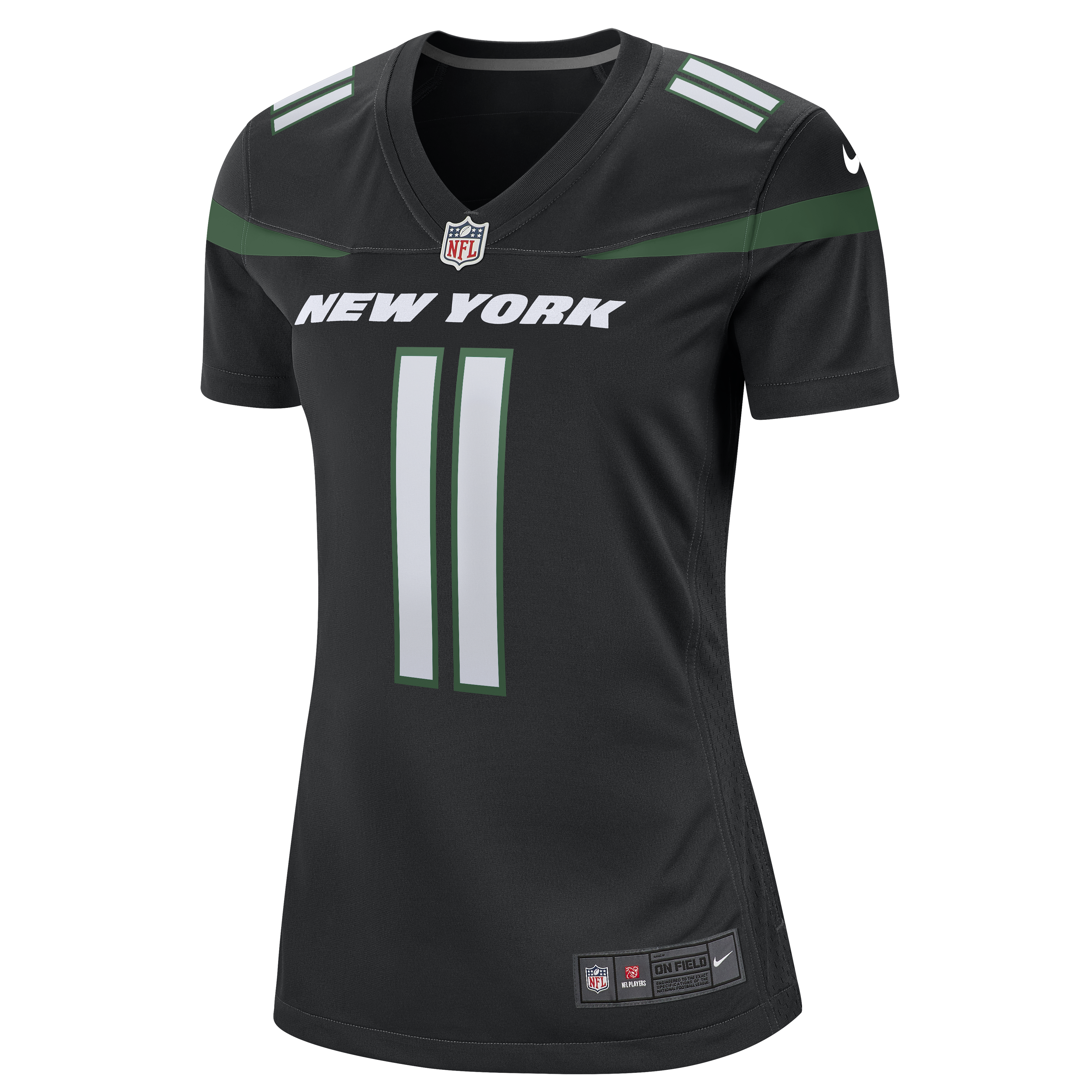 New York Jets Jermaine Johnson II Stealth Black Alternate Game NFL Jersey Women's