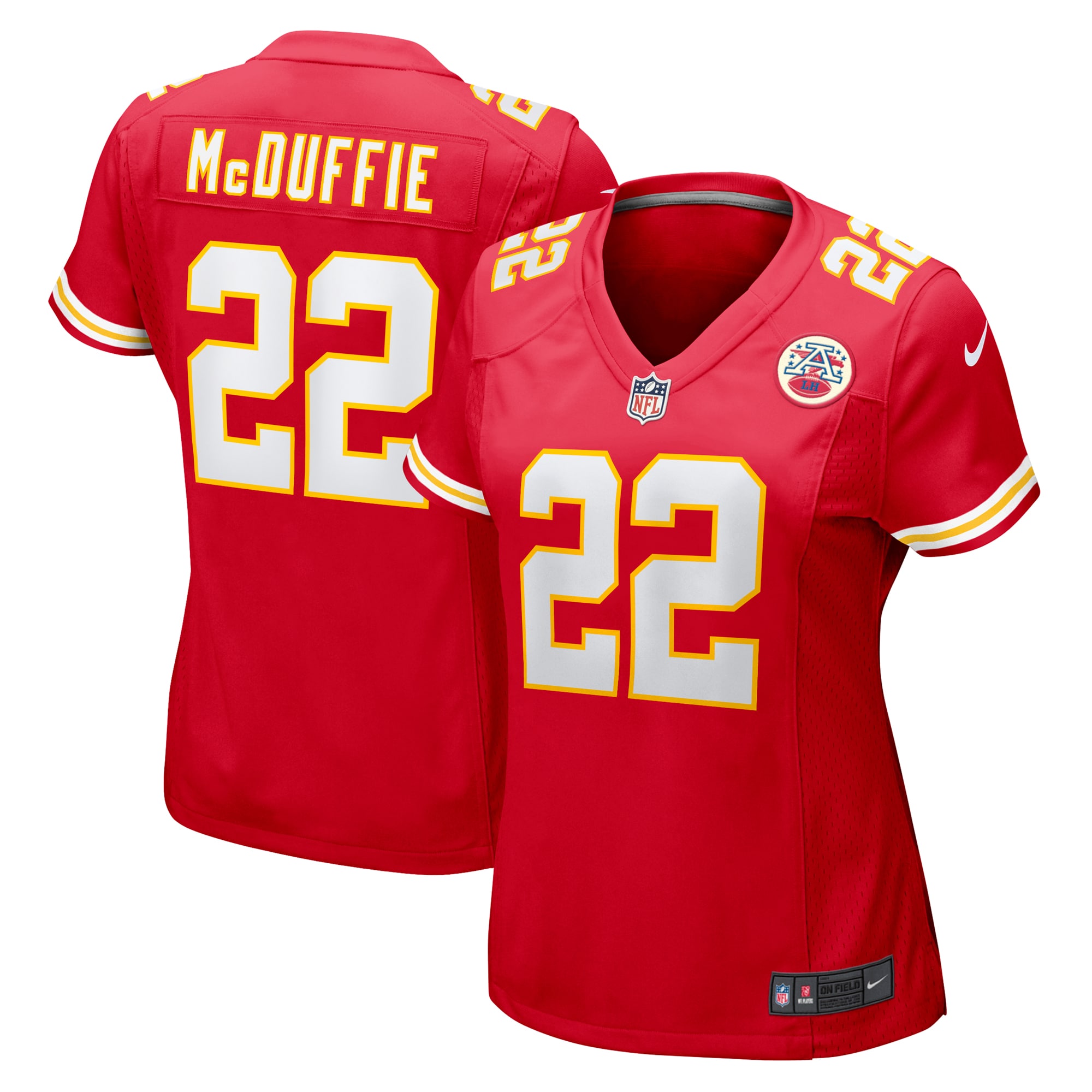 Kansas City Chiefs Trent McDuffie Red Game NFL Jersey Women's