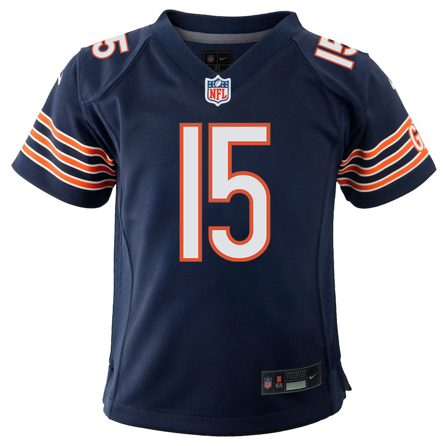 Rome Odunze 15 Chicago Bears 2024 Draft First Round Pick Player Game Navy NFL Jersey Youth
