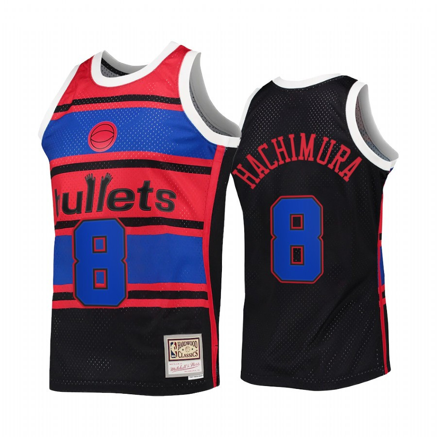 Rui Hachimura 8 Washington Wizards Reload 2.0 Black HWC Swingman NBA Jersey Men's