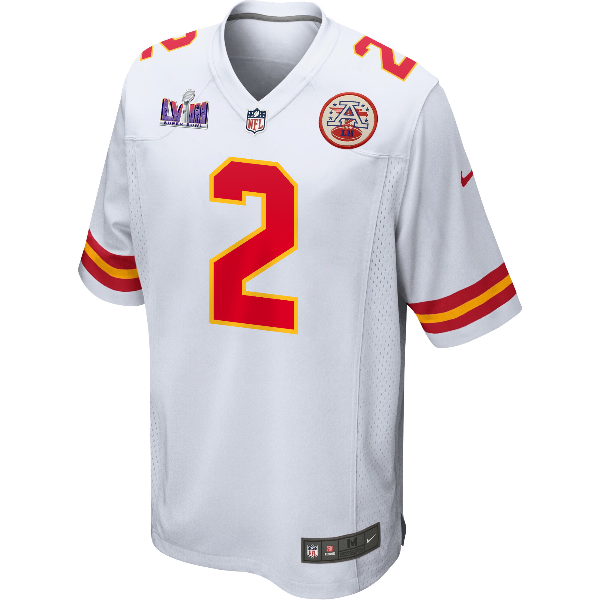 Joshua Williams 2 Kansas City Chiefs Super Bowl LVIII Patch Game White NFL Jersey Men's