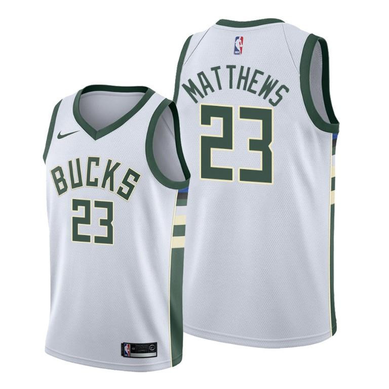 Wesley Matthews 23 Milwaukee Bucks Association Editio White NBA Jersey Men's