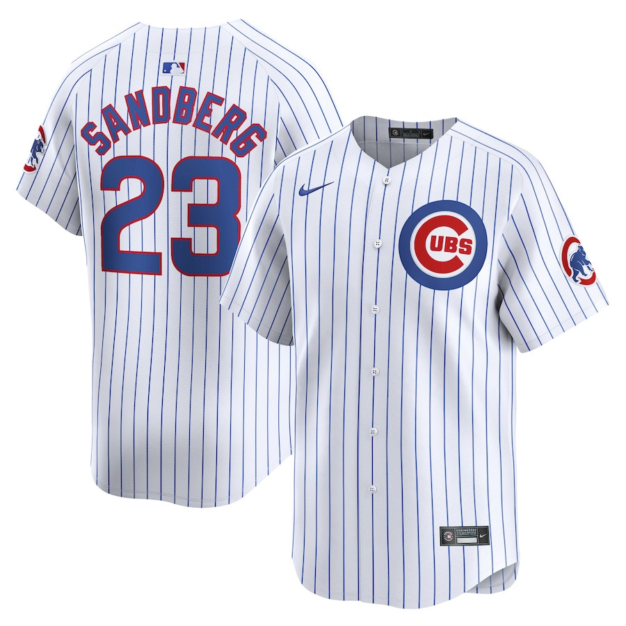 Ryne Sandberg 23 Chicago Cubs Home Limited Player White MLB Jersey Men's