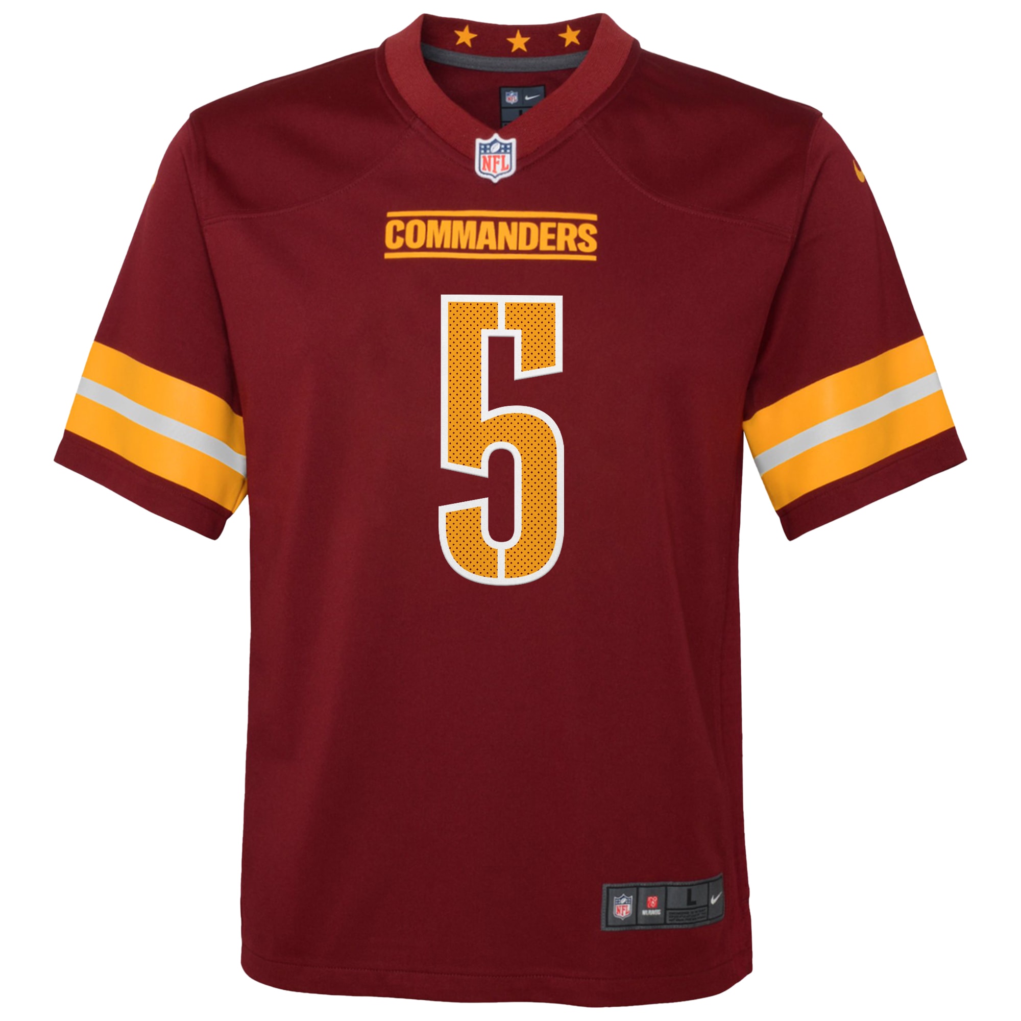 Washington Commanders Jayden Daniels Burgundy Player Game NFL Jersey Youth