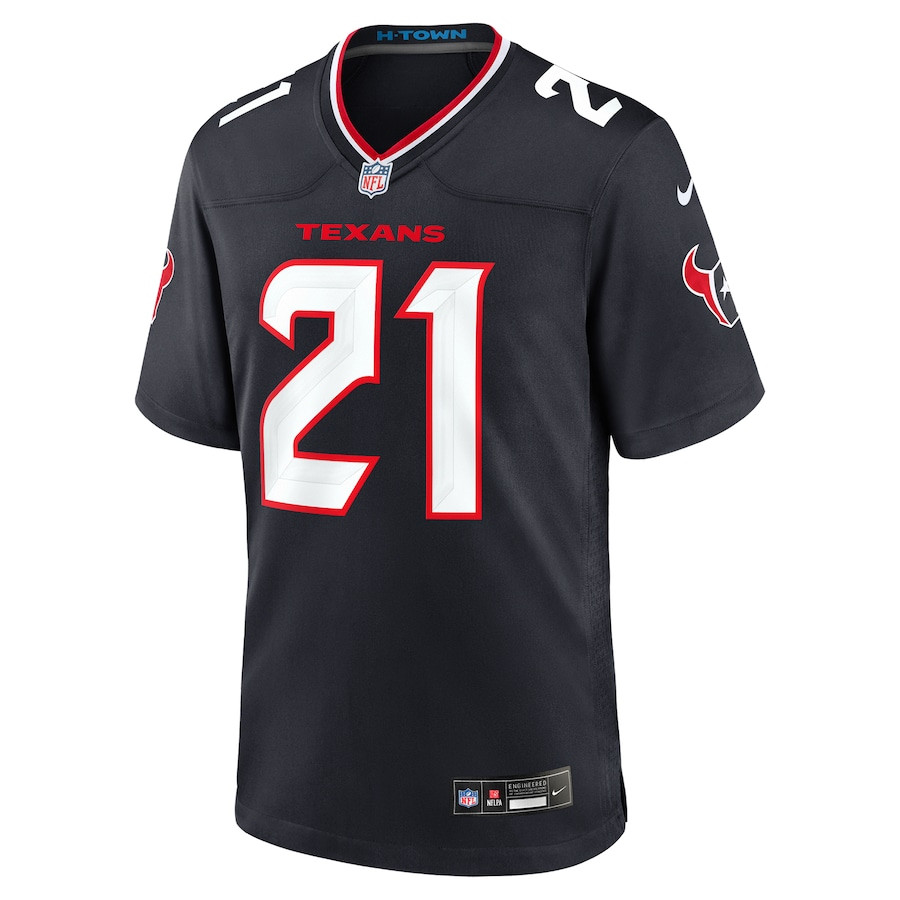 Calen Bullock 21 Houston Texans Team Game Navy NFL Jersey Men's