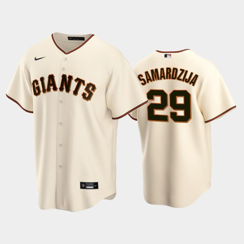 #29 Jeff Samardzija Cream Home San Francisco Giants MLB Jersey Men's