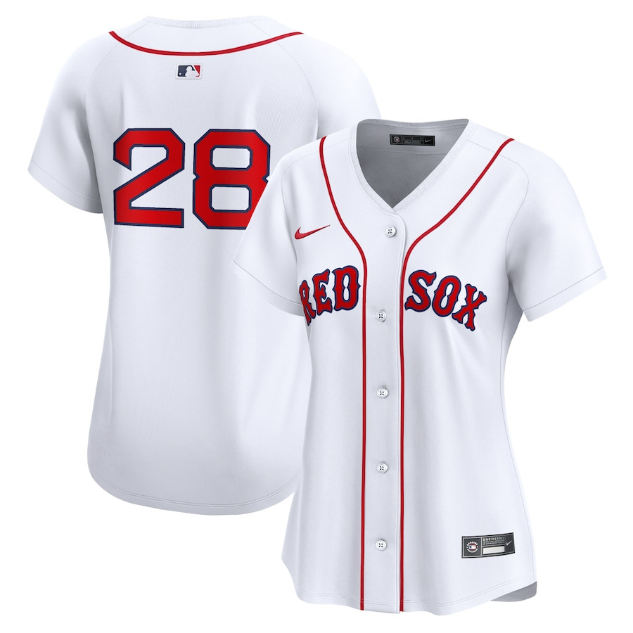 Corey Kluber 28 Boston Red Sox Home Limited Player White MLB Jersey Women's