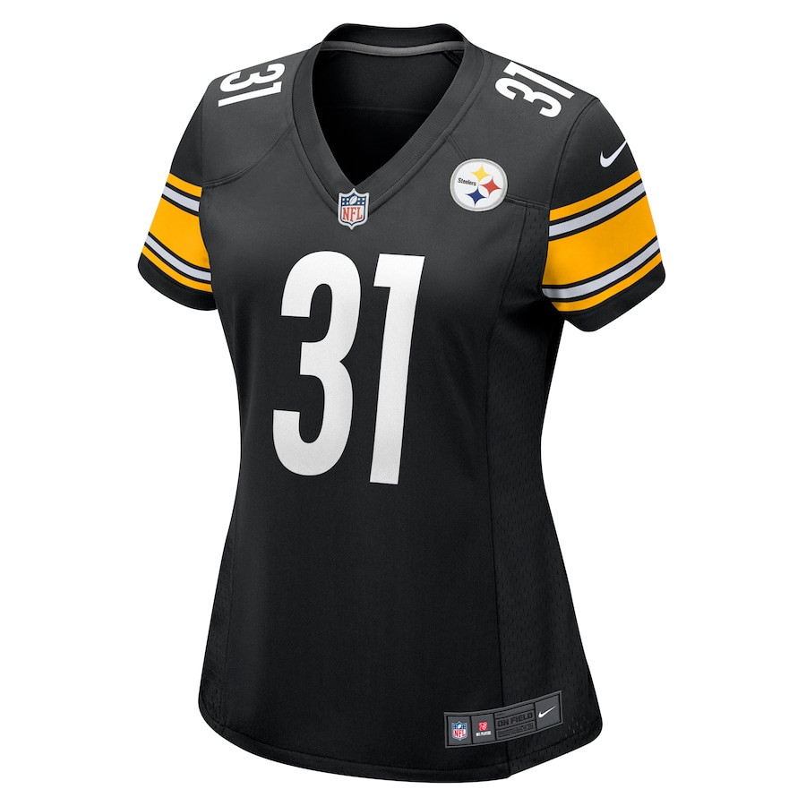 Beanie Bishop 31 Pittsburgh Steelers Game Black NFL Jersey Women's