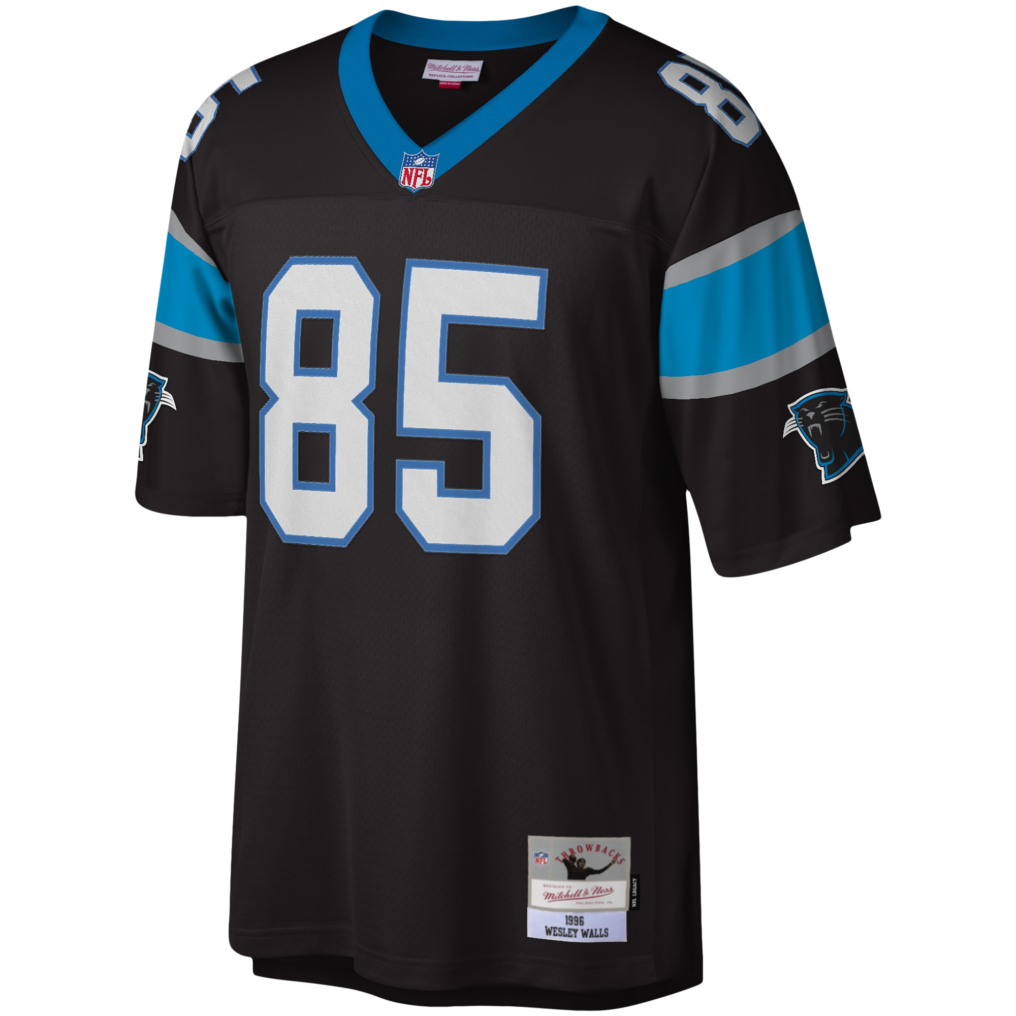 Carolina Panthers Wesley Walls Mitchell Ness Black Legacy NFL Jersey Men's