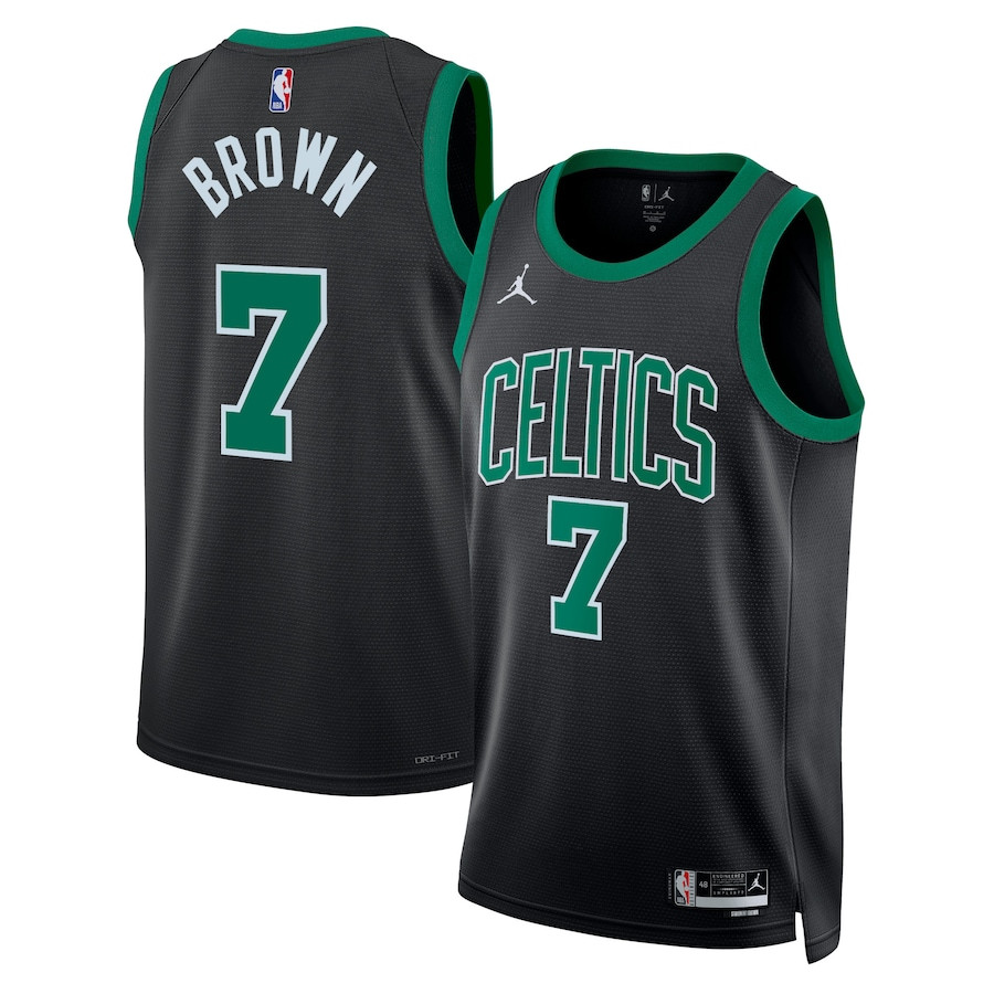 Jaylen Brown 7 Boston Celtics Unisex Swingman Statement Edition Black NBA Jersey Unisex