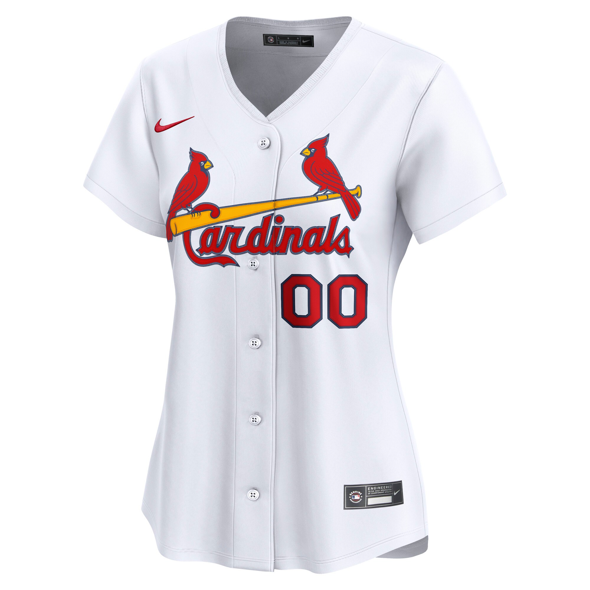 St. Louis Cardinals White Home Limited Custom MLB Jersey Women's