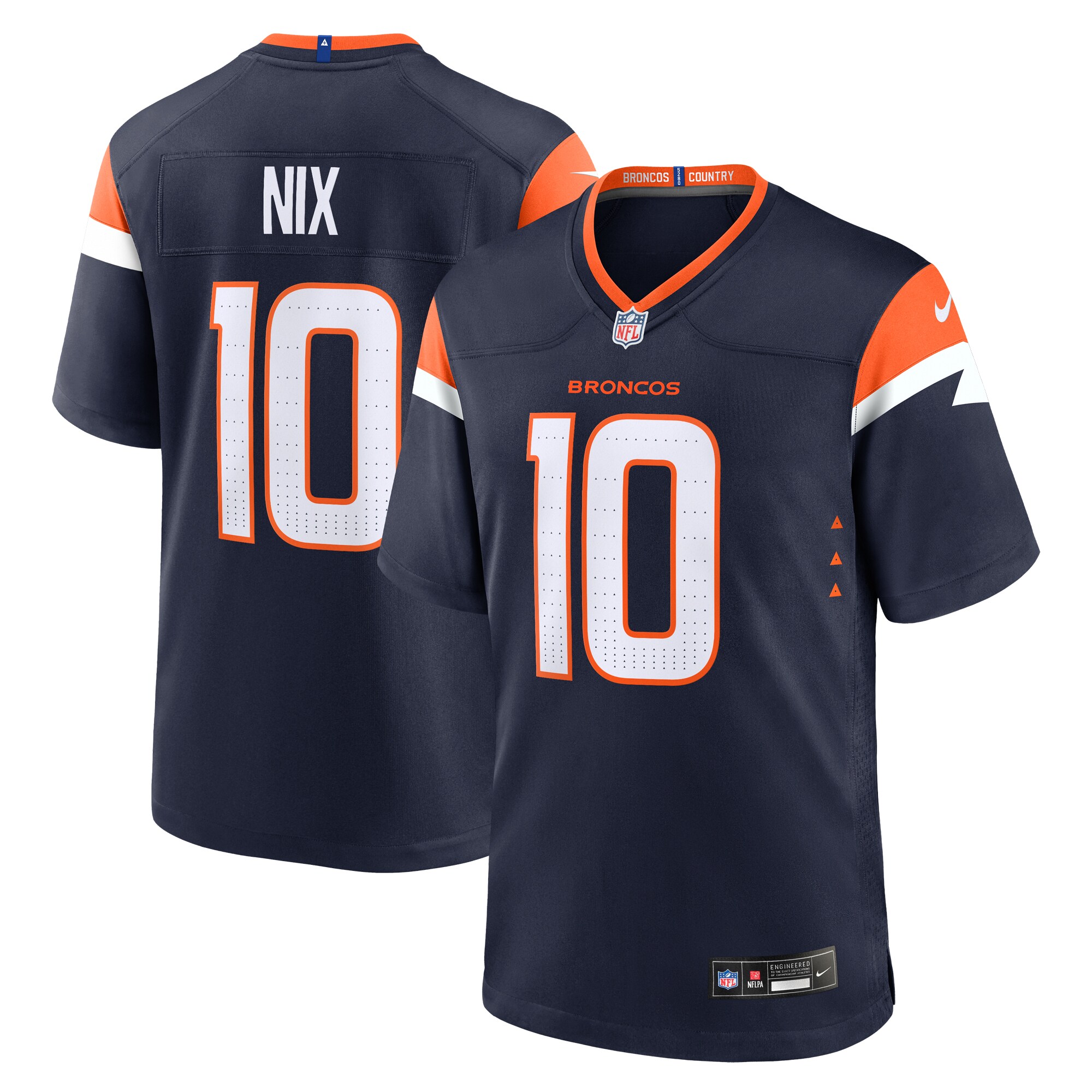 Denver Broncos Bo Nix Navy Alternate Game NFL Jersey Men's